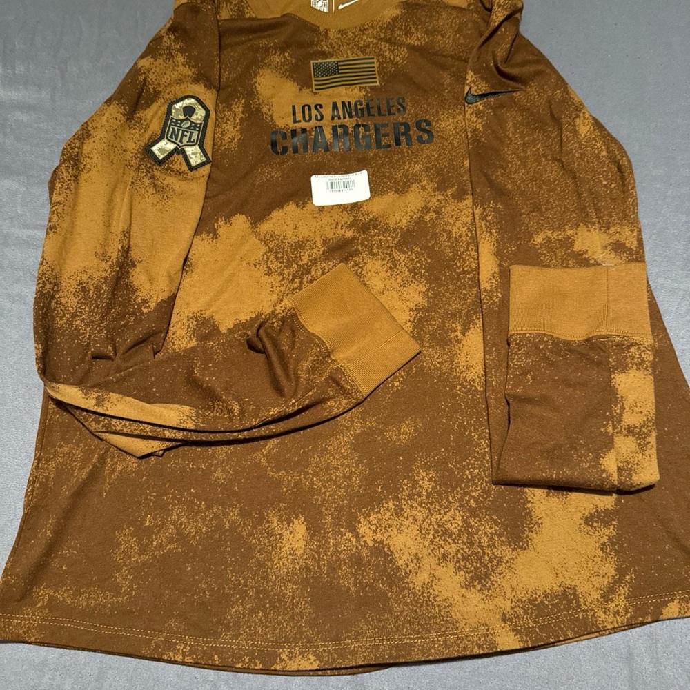 Nike Los Angeles Chargers Shirt Salute To Service BrownSTS Men’s Medium 2023 NWT